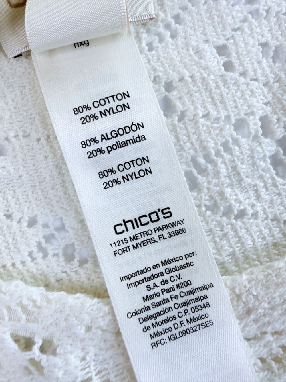 Chico's White Lace Bell-Sleeve Blouse - Picture 6 of 9